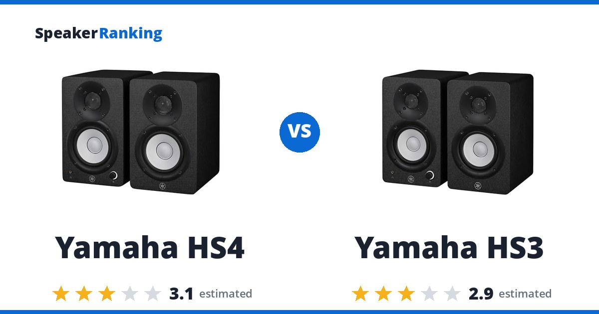 Yamaha HS4 vs Yamaha HS3