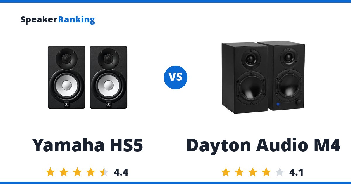 Yamaha HS5 vs Dayton Audio M4