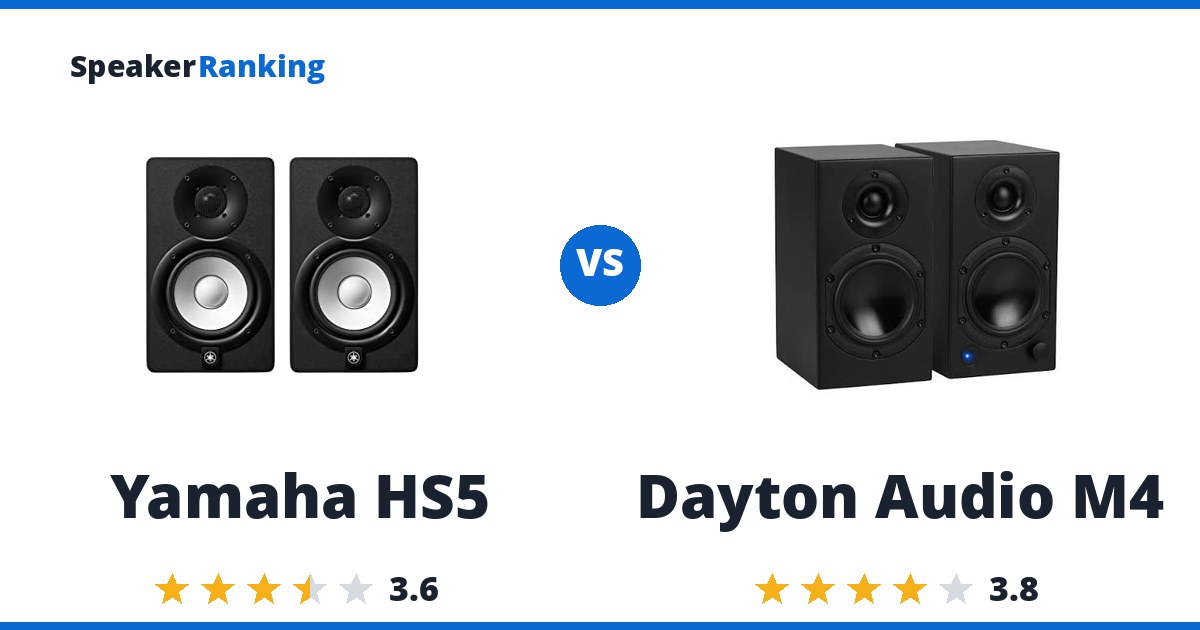Yamaha HS5 vs Dayton Audio M4