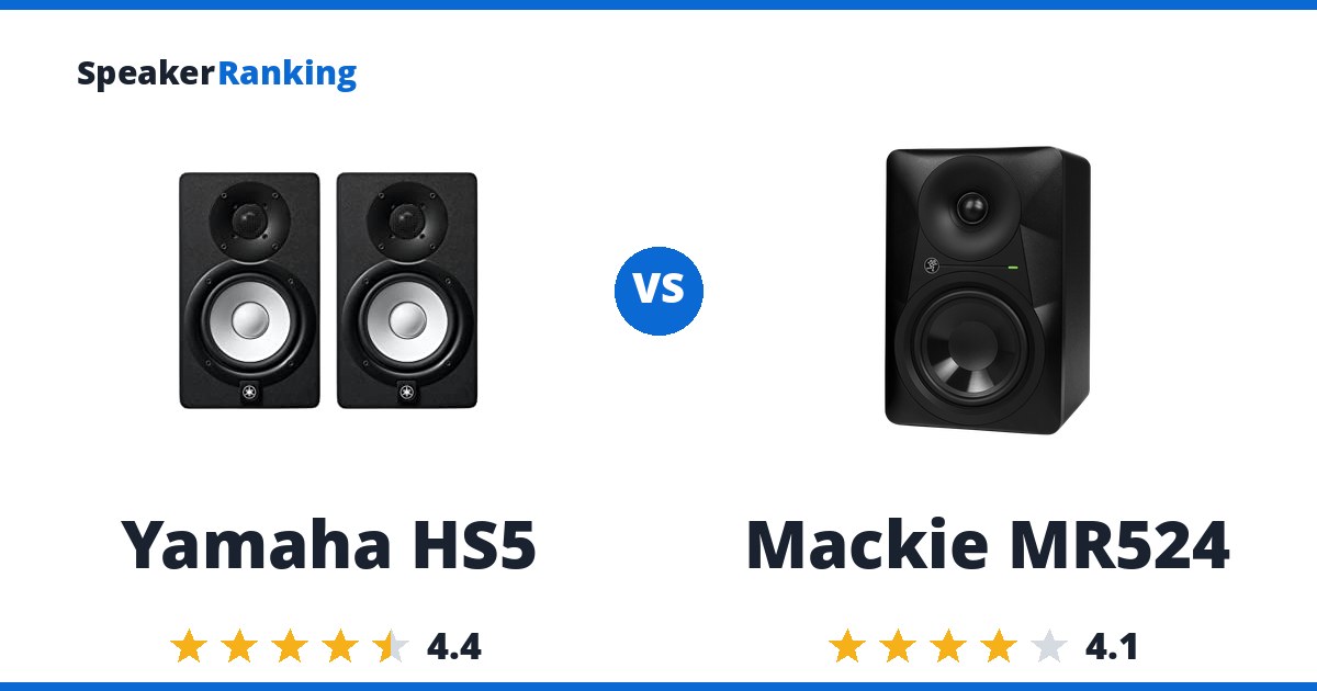 Yamaha HS5 vs Mackie MR524