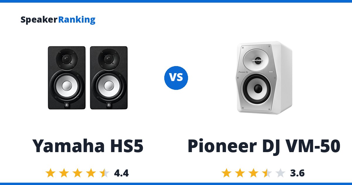 Yamaha HS5 vs Pioneer DJ VM-50
