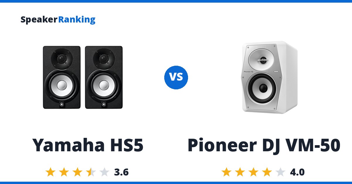 Yamaha HS5 vs Pioneer DJ VM-50