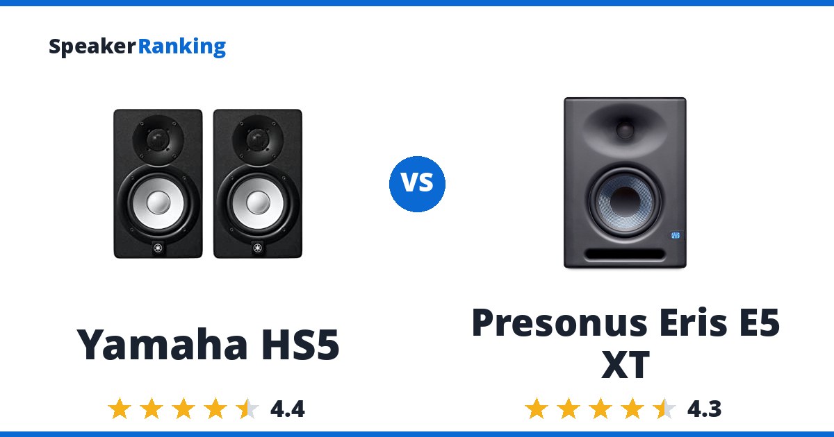 Yamaha HS5 vs Presonus Eris E5 XT