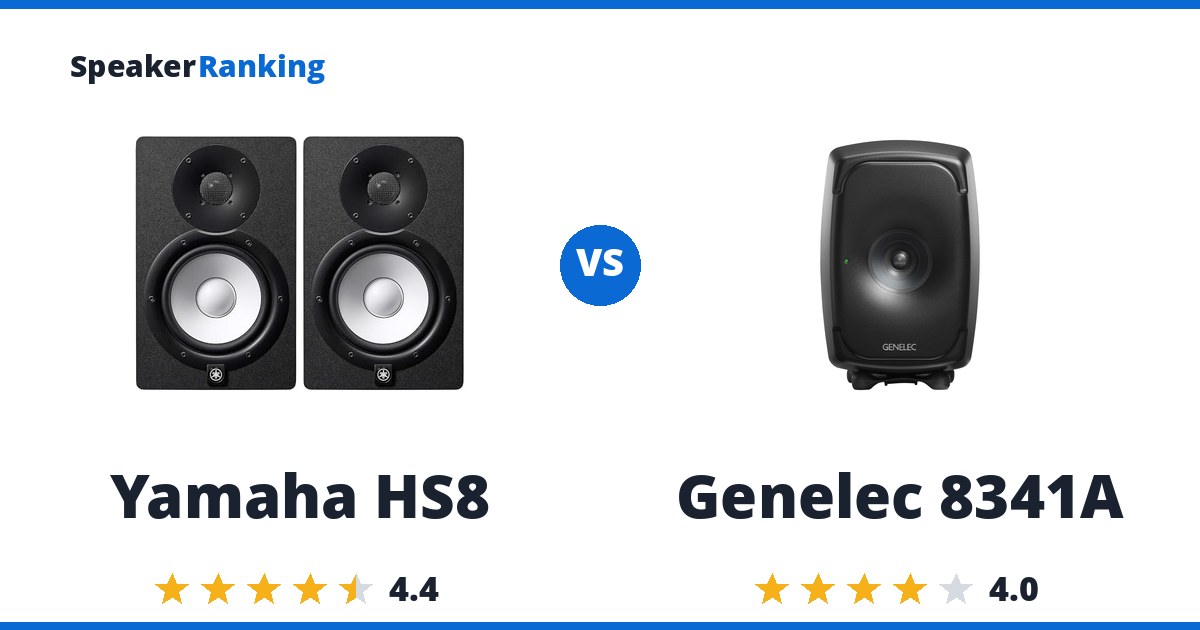 Yamaha HS8 vs Genelec 8341A