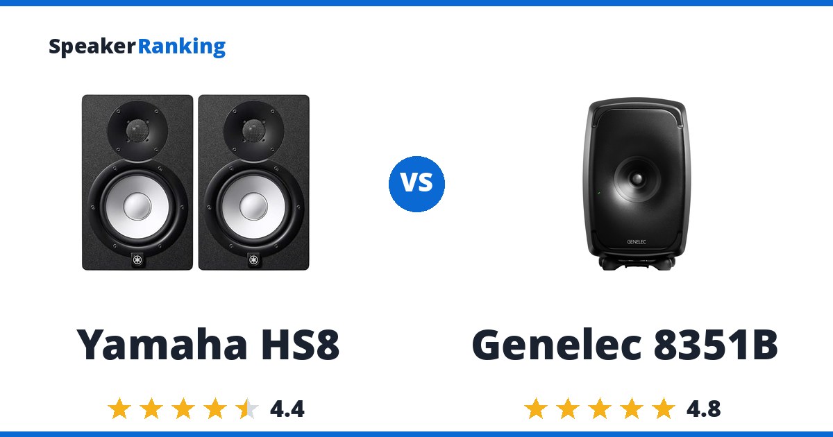 Yamaha HS8 vs Genelec 8351B