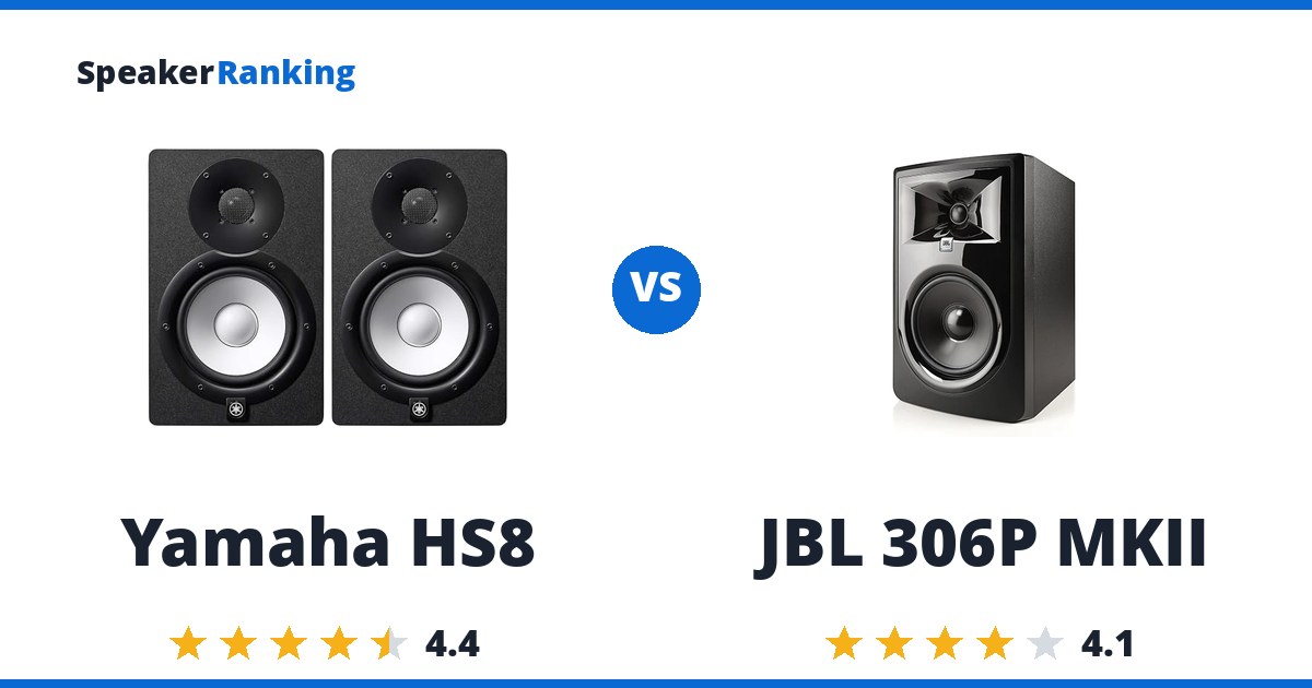 Yamaha HS8 vs JBL 306P MKII