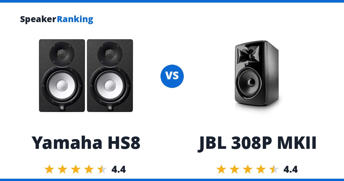 Yamaha HS8 vs JBL 308P MKII