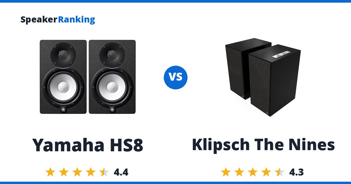 Yamaha HS8 vs Klipsch The Nines