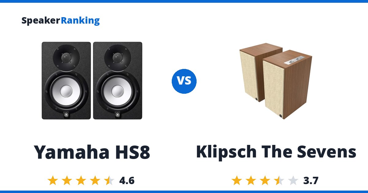 Yamaha HS8 vs Klipsch The Sevens