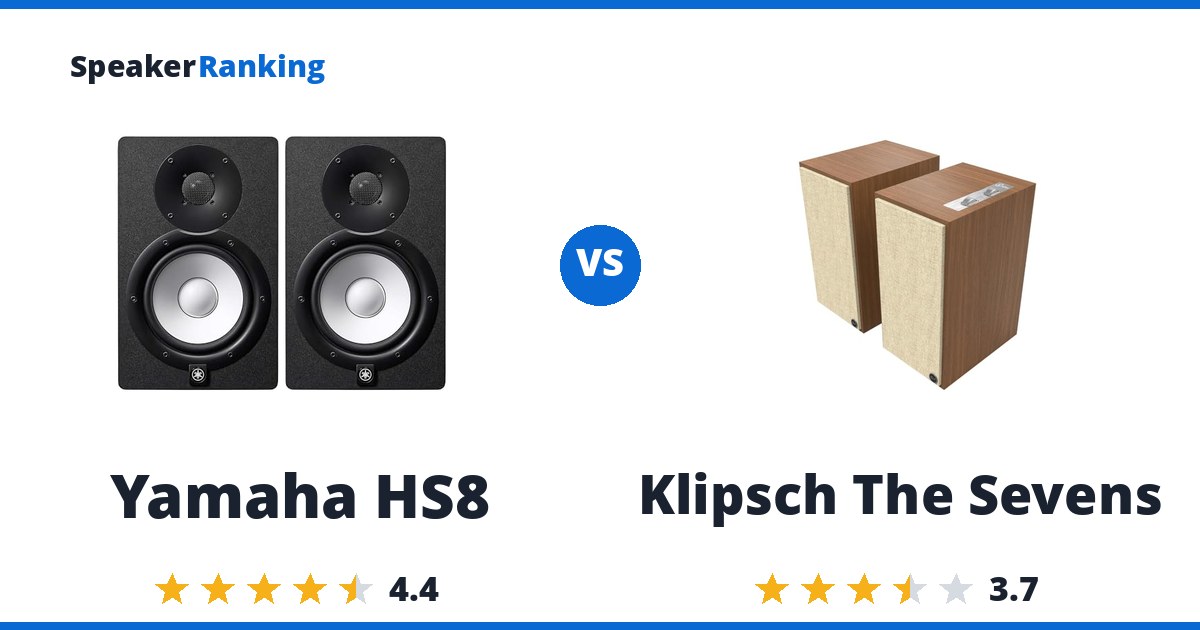 Yamaha HS8 vs Klipsch The Sevens