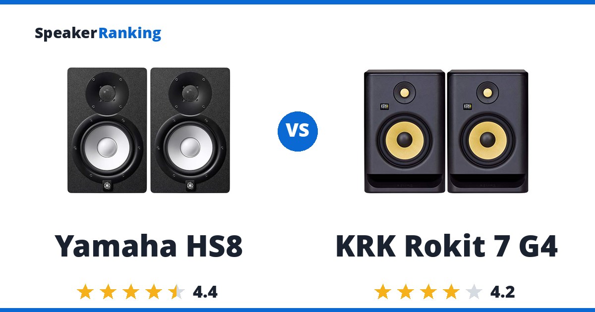 Yamaha HS8 vs KRK Rokit 7 G4