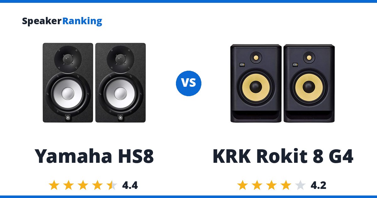 Yamaha HS8 vs KRK Rokit 8 G4