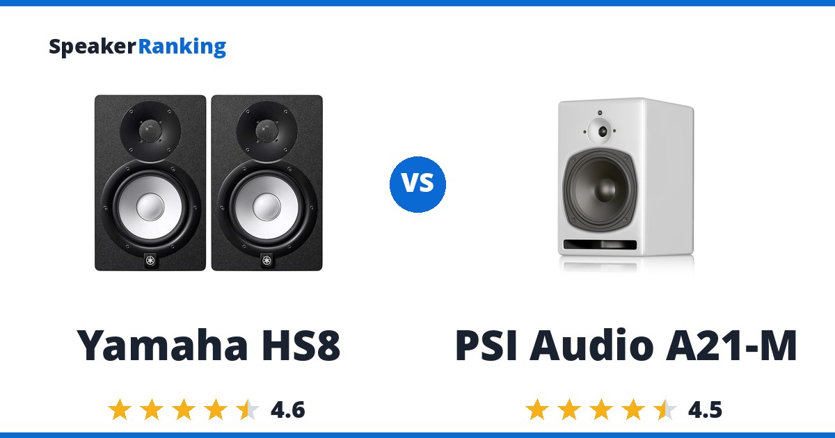 Yamaha HS8 vs PSI Audio A21-M