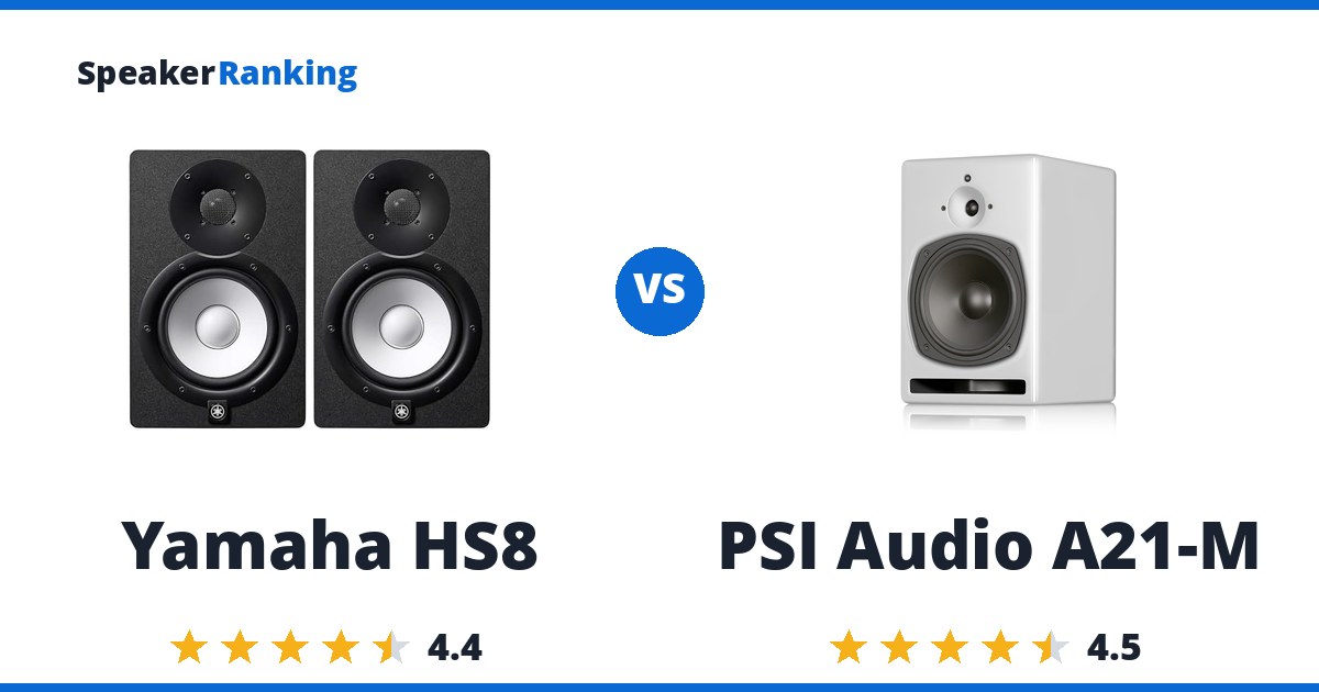 Yamaha HS8 vs PSI Audio A21-M