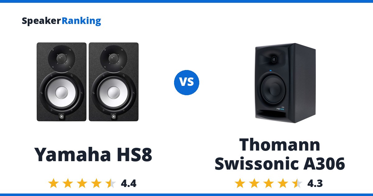 Yamaha HS8 vs Thomann Swissonic A306