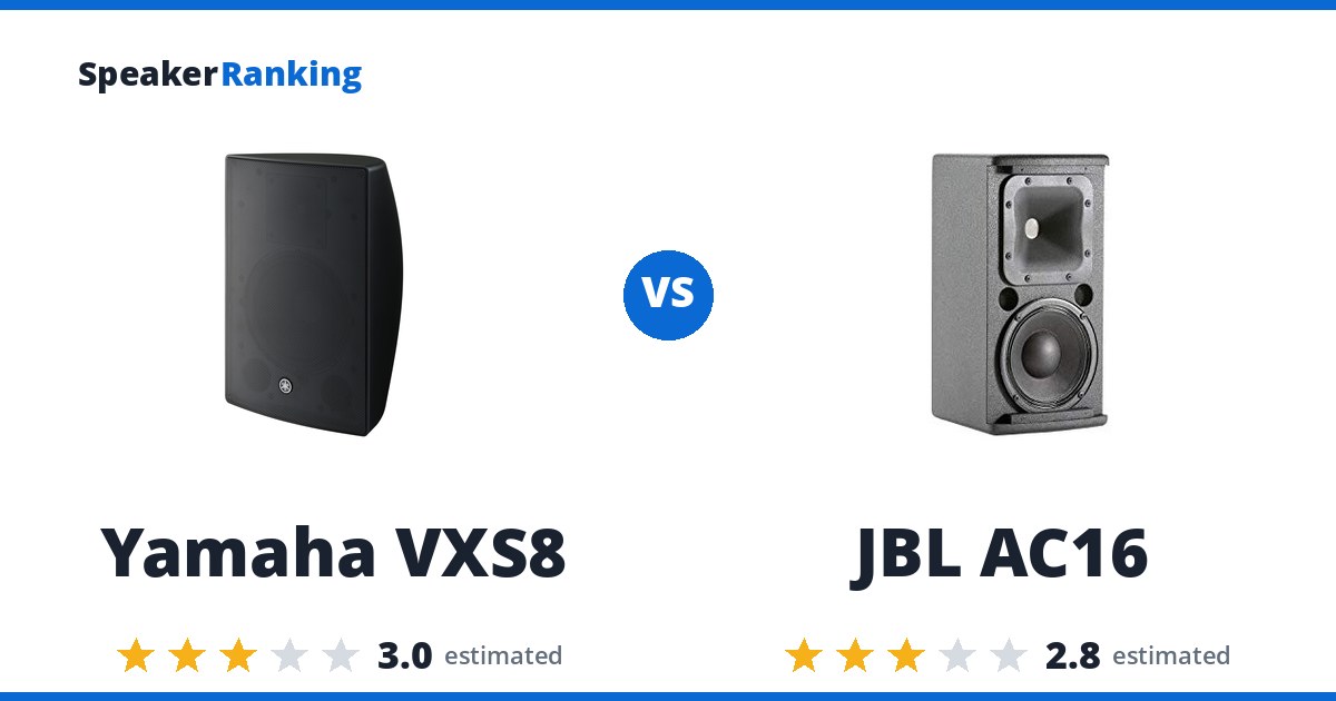 Yamaha VXS8 vs JBL AC16