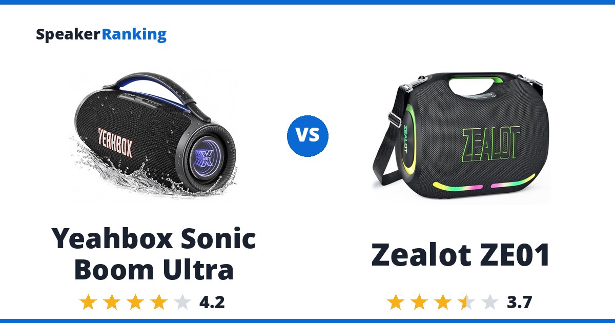 Yeahbox Sonic Boom Ultra vs Zealot ZE01