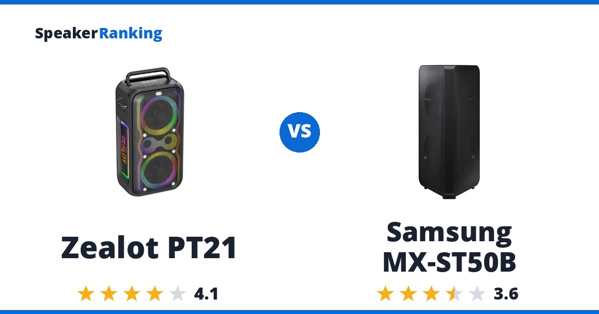 Zealot PT21 vs Samsung MX-ST50B