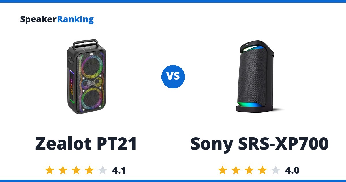Zealot PT21 vs Sony SRS-XP700
