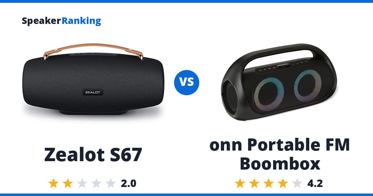Zealot S67 vs onn Portable FM Boombox