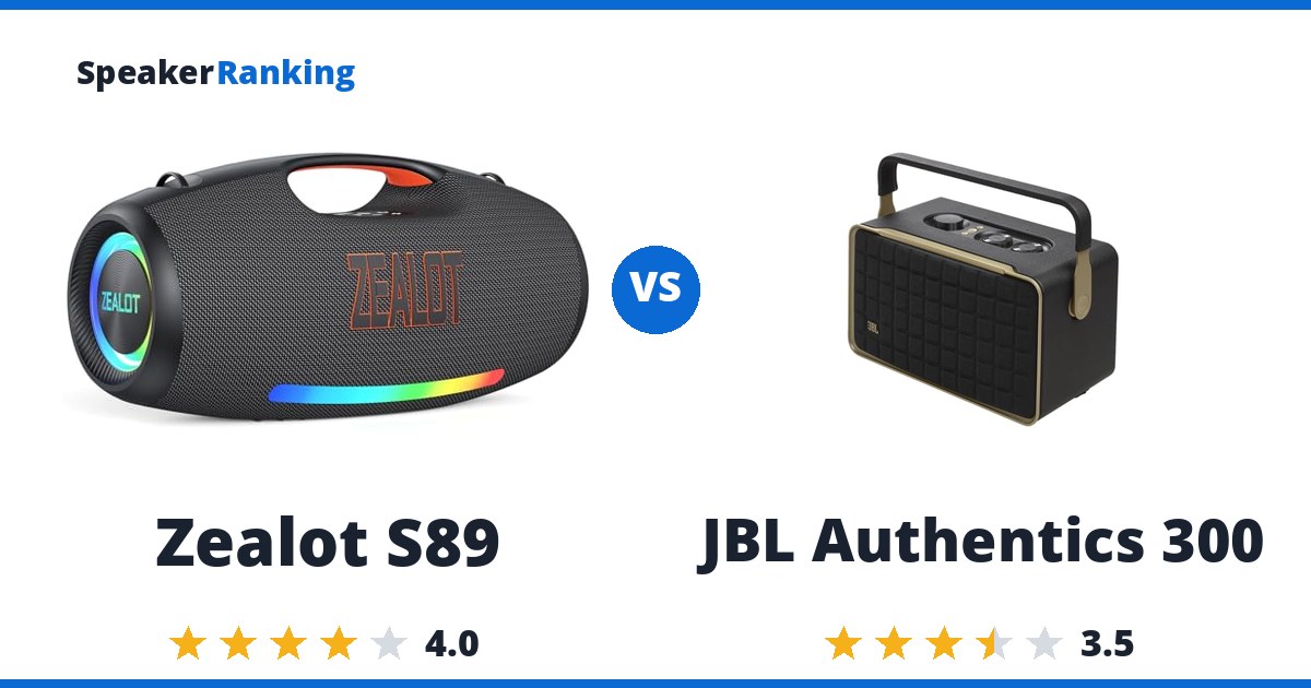 Zealot S89 vs JBL Authentics 300
