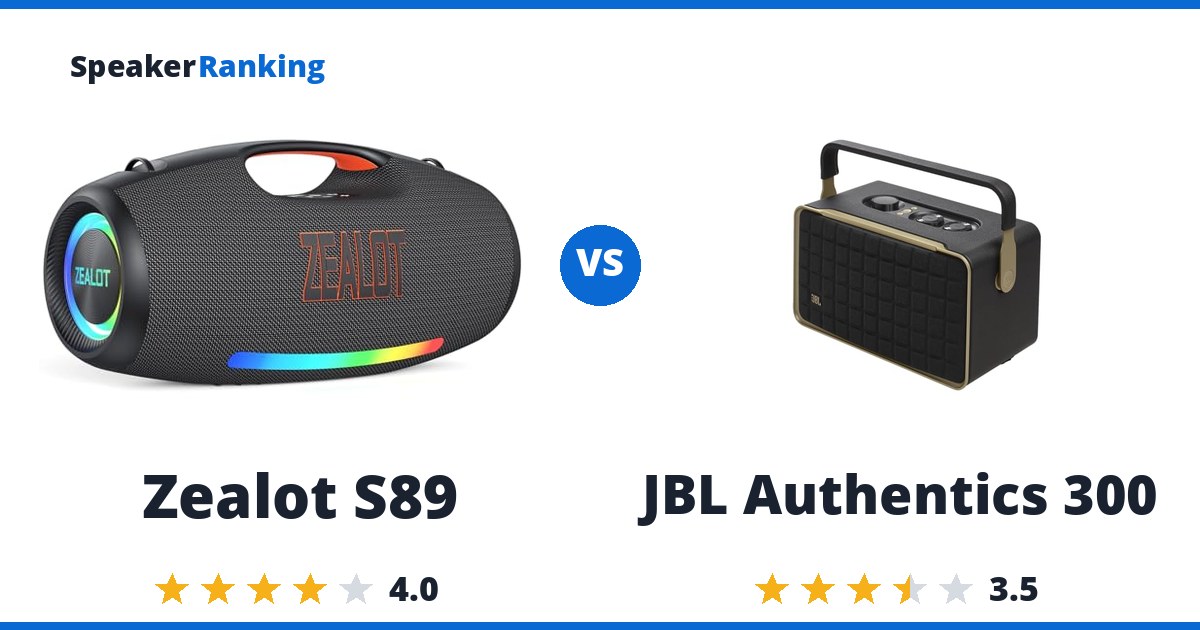 Zealot S89 vs JBL Authentics 300