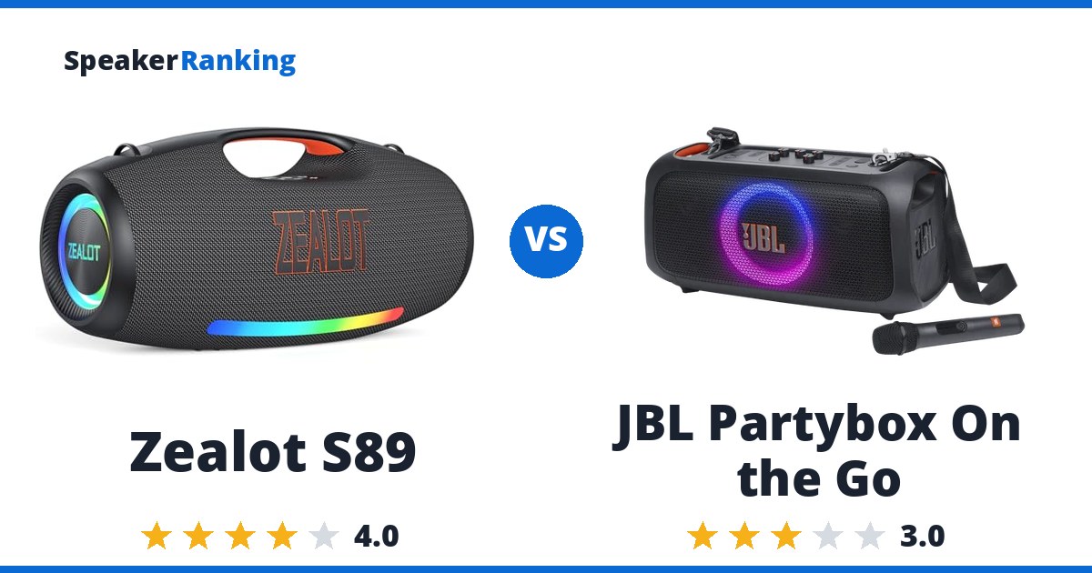 Zealot S89 vs JBL Partybox On the Go