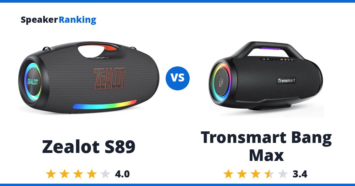 Zealot S89 vs Tronsmart Bang Max