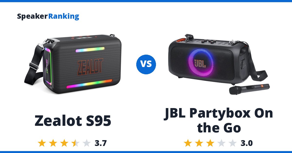 Zealot S95 vs JBL Partybox On the Go