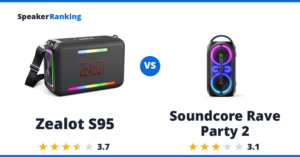 Zealot S95 vs Soundcore Rave Party 2