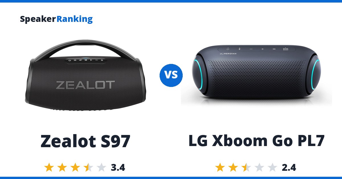 Zealot S97 vs LG Xboom Go PL7