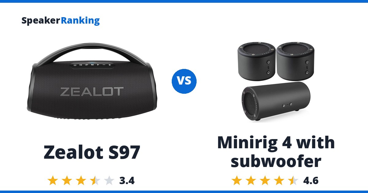 Zealot S97 vs Minirig 4 with subwoofer