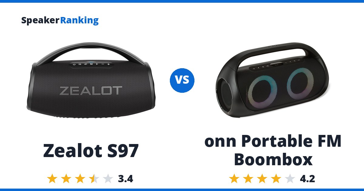 Zealot S97 vs onn Portable FM Boombox