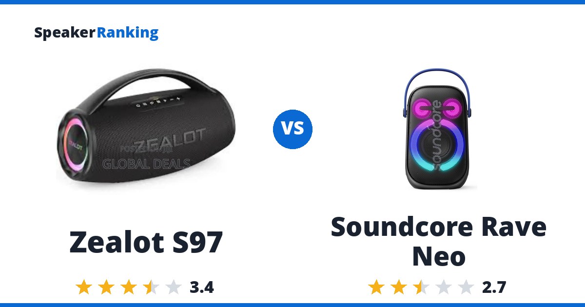 Zealot S97 vs Soundcore Rave Neo