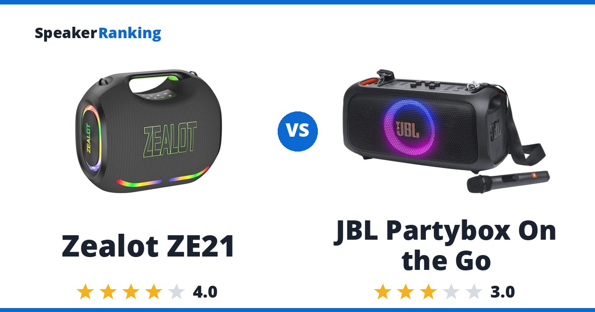 Zealot ZE21 vs JBL Partybox On the Go