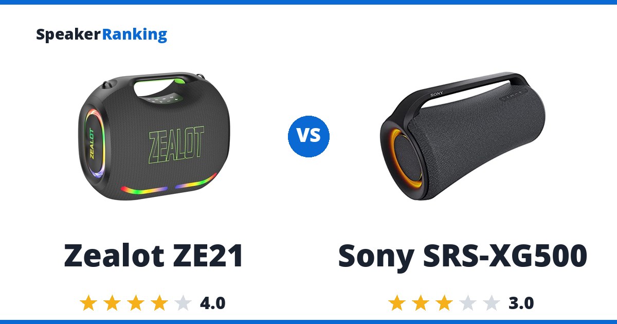 Zealot ZE21 vs Sony SRS-XG500
