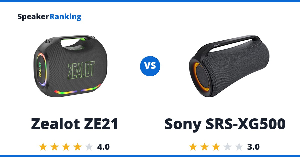 Zealot ZE21 vs Sony SRS-XG500