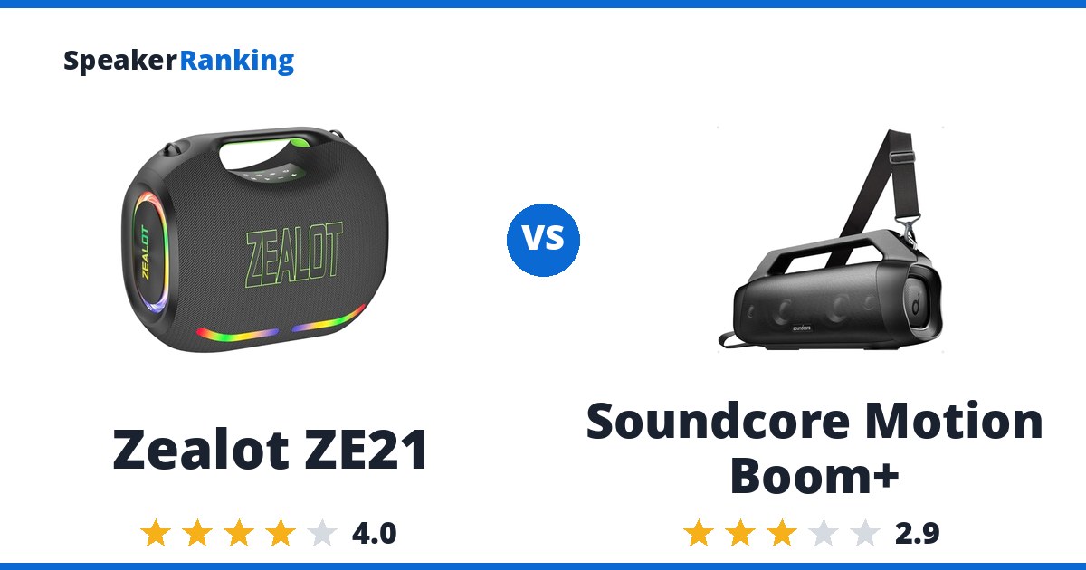 Zealot ZE21 vs Soundcore Motion Boom+