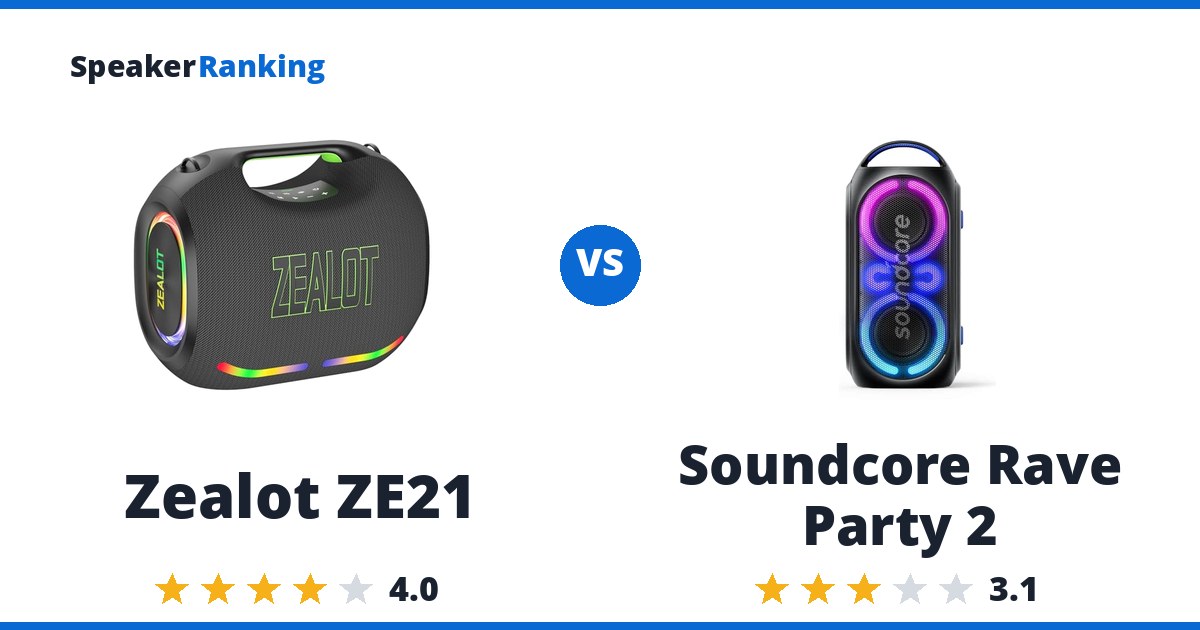 Zealot ZE21 vs Soundcore Rave Party 2