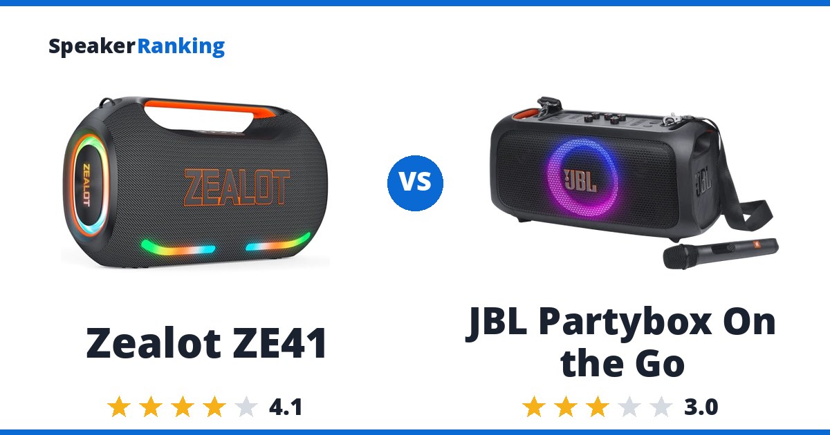 Zealot ZE41 vs JBL Partybox On the Go