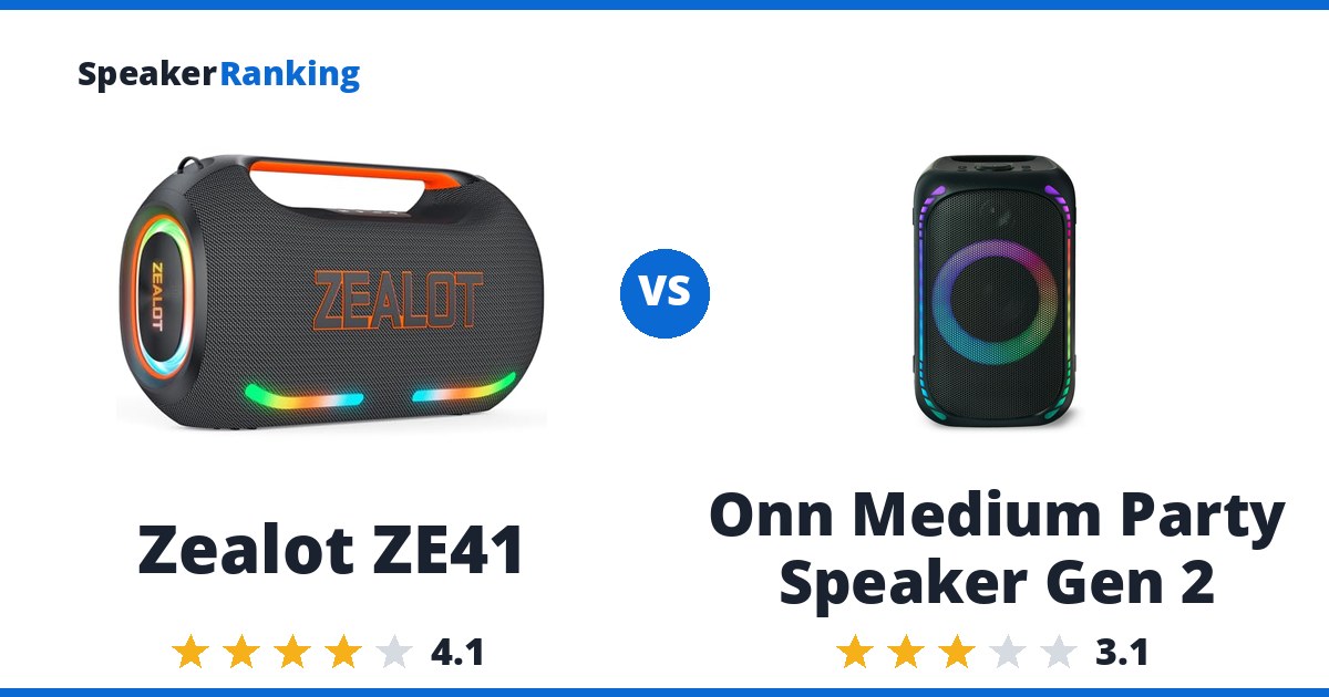 Zealot ZE41 vs Onn Medium Party Speaker Gen 2