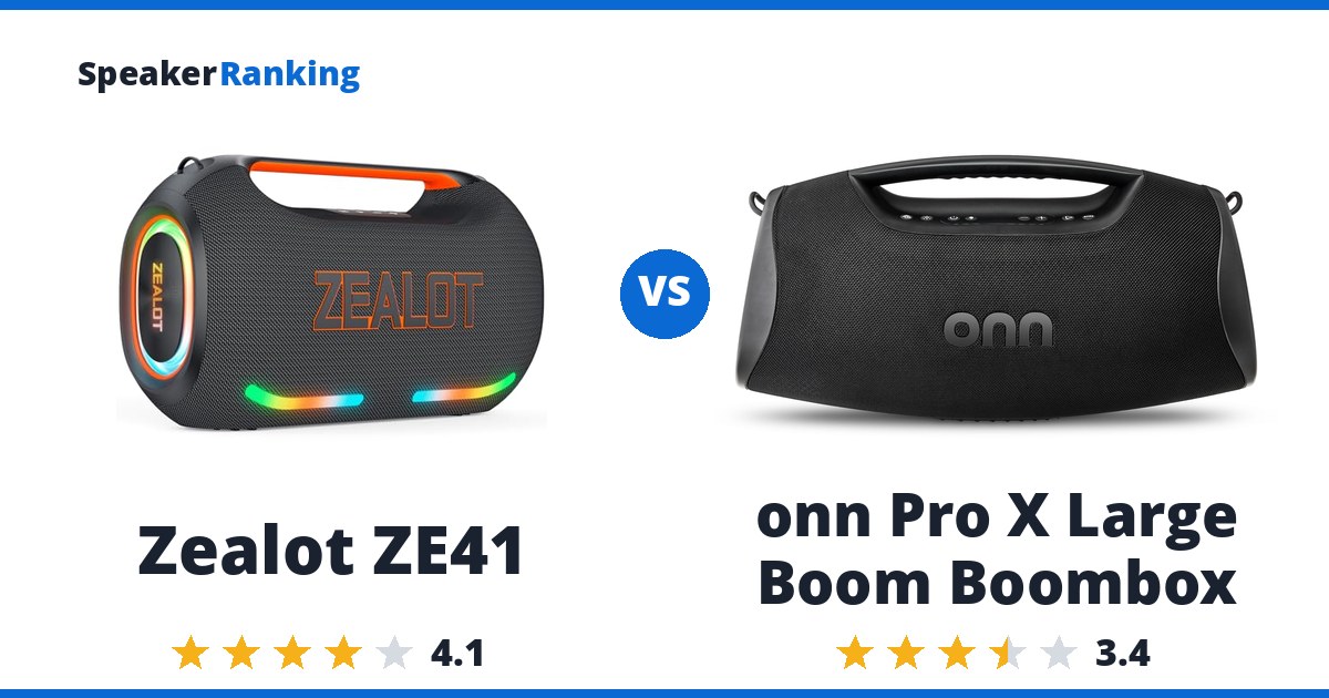 Zealot ZE41 vs onn Pro X Large Boom Boombox