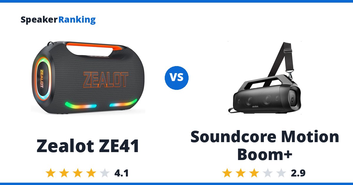 Zealot ZE41 vs Soundcore Motion Boom+