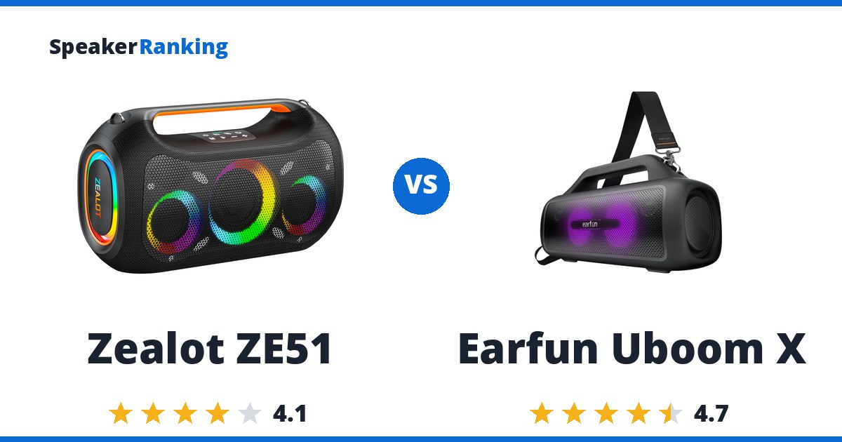Zealot ZE51 vs Earfun Uboom X