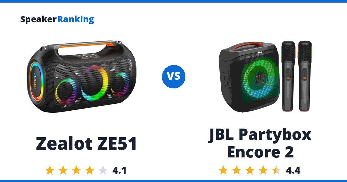Zealot ZE51 vs JBL Partybox Encore 2