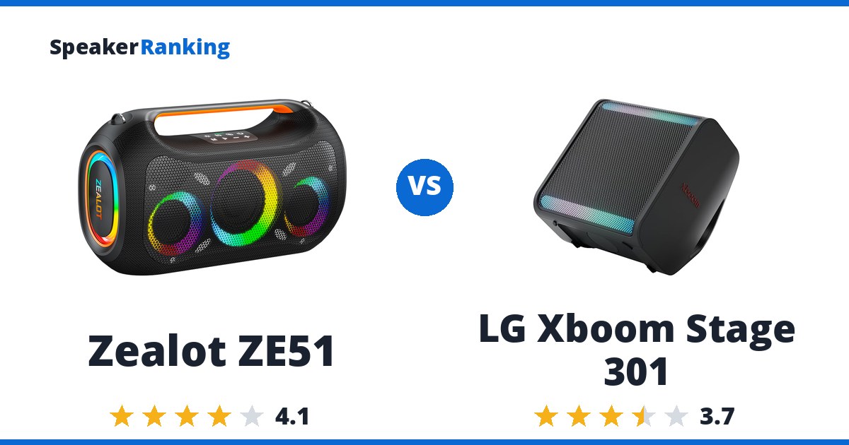 Zealot ZE51 vs LG Xboom Stage 301