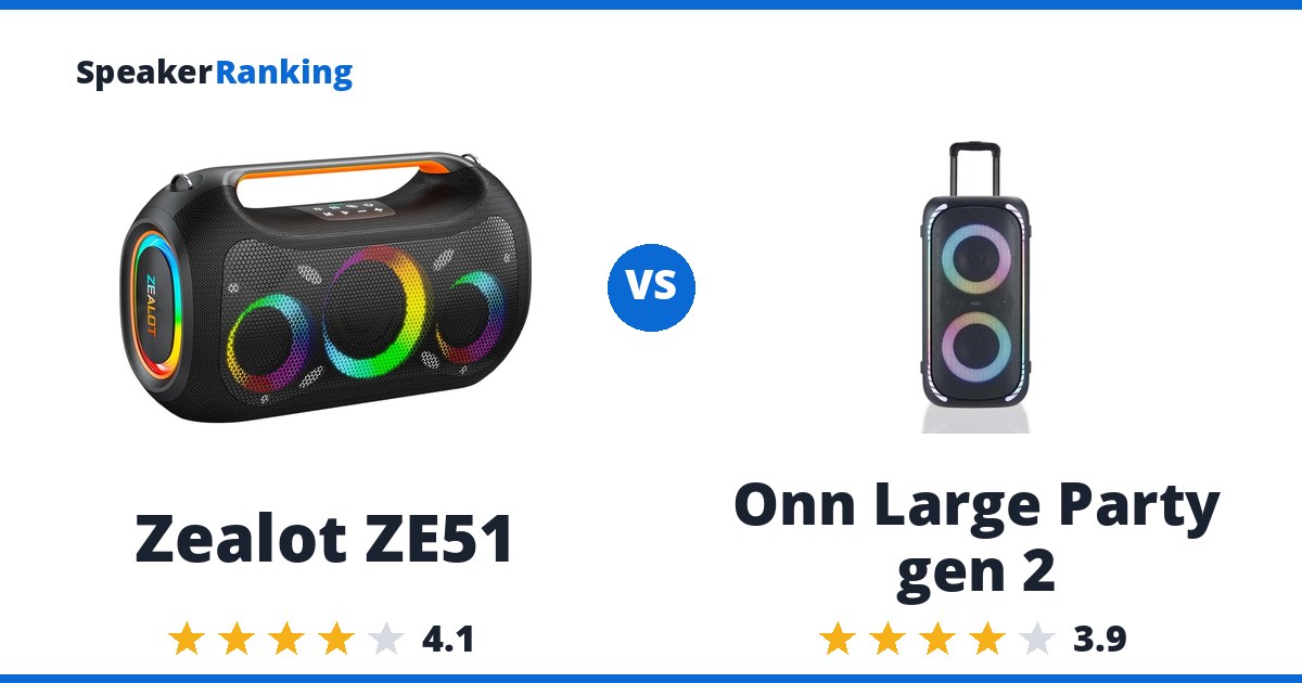 Zealot ZE51 vs Onn Large Party gen 2