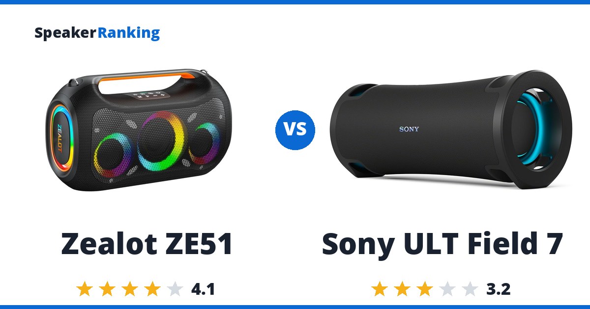 Zealot ZE51 vs Sony ULT Field 7